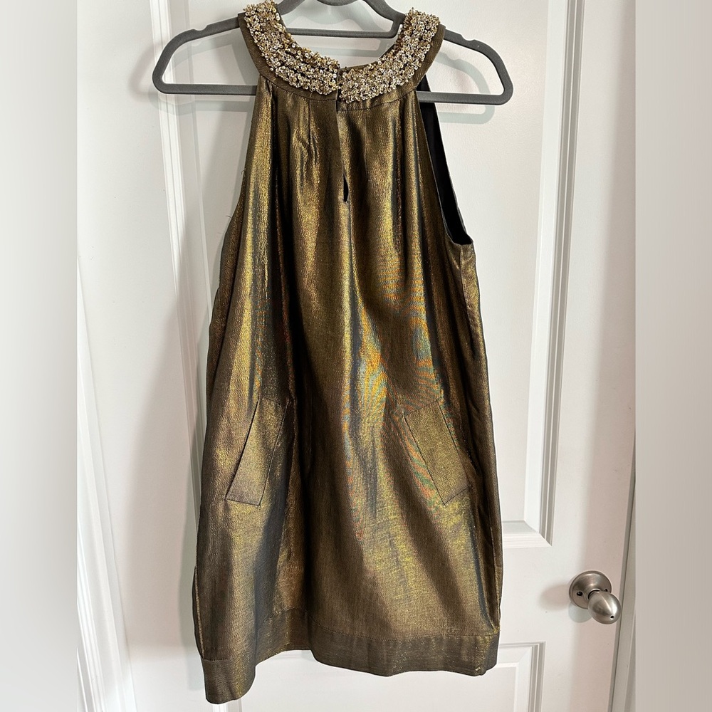 Walter Baker metallic cocktail‎ dress size 10 EUC!